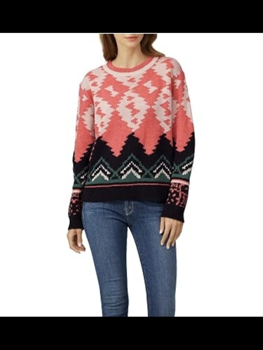 Aldo Martins Pink Abstract / Nieves Pullover Sweater